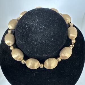 Vintage Gold Ball Choker Gold Tone Bracelet Lightweight